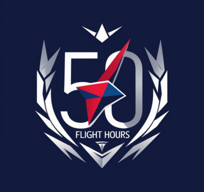 When a pilot has 50 flights Hours, give this award